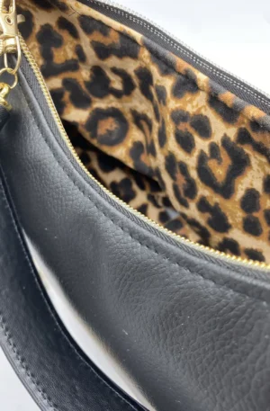 SAC BAGUETTE SIMILI CUIR NOIR