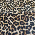 CRETONE LEOPARD MARRON ET NOIR