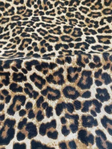 CRETONE LEOPARD MARRON ET NOIR