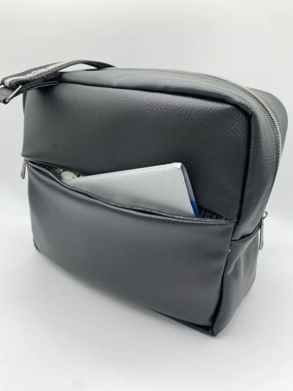 SACOCHE DENIS SIMILI CUIR NOIR