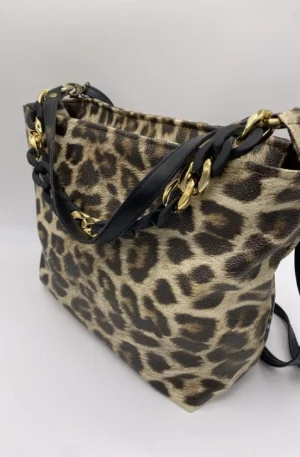 SAC MODELE TRANQUILLE LEOPARD + POCHE EXTERIEURE