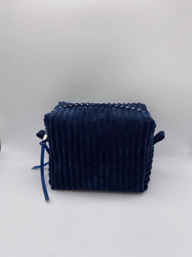 MODELE GRANDE TROUSSE VELOURS COTES 1CM DOUBL2E COTON FLEURI