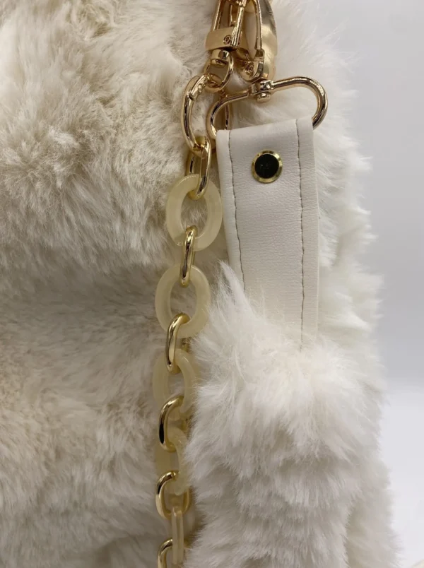 SAC FOURRURE CREME MODELE TRANQUILLE