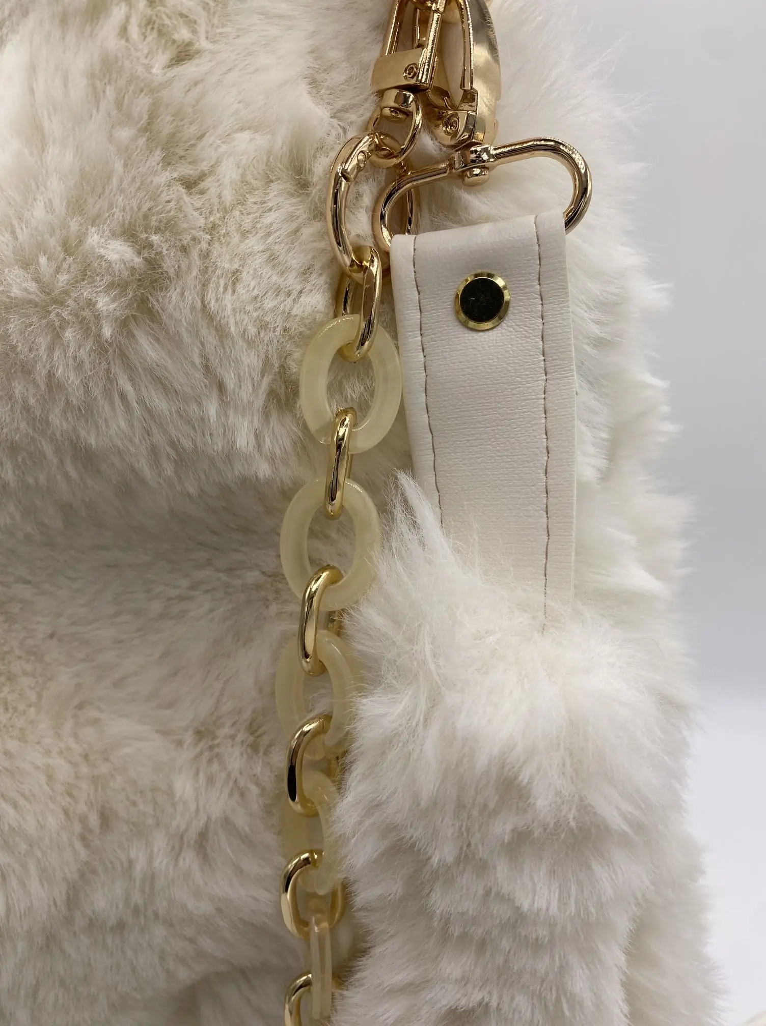 SAC FOURRURE CREME MODELE TRANQUILLE