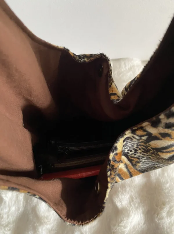 SAC DEMI LUNE JUNGLE FOURRURE