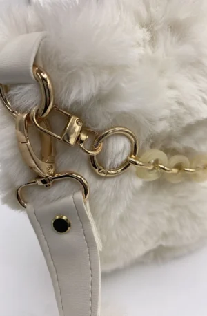 SAC FOURRURE CREME MODELE TRANQUILLE