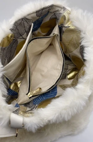 SAC FOURRURE CREME MODELE TRANQUILLE