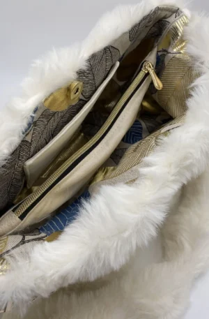 SAC FOURRURE CREME MODELE TRANQUILLE