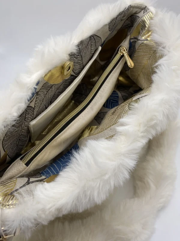 SAC FOURRURE CREME MODELE TRANQUILLE