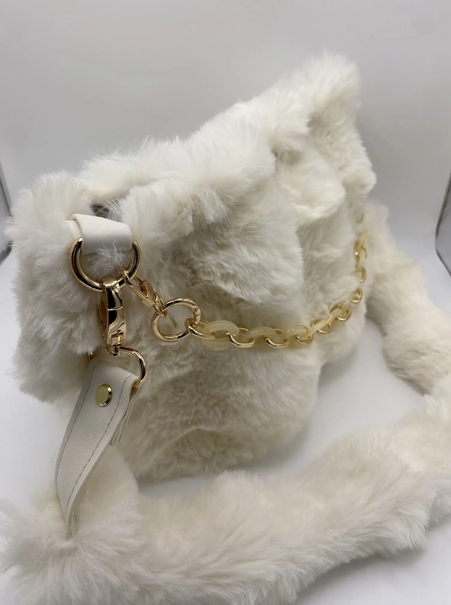 SAC FOURRURE CREME MODELE TRANQUILLE