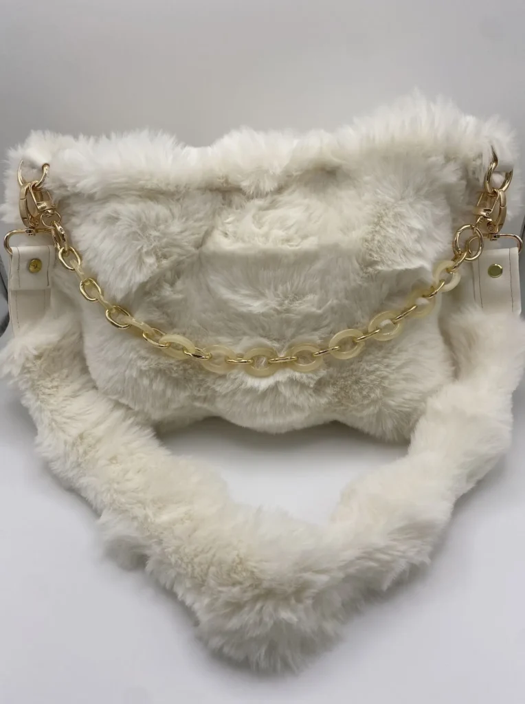 SAC FOURRURE CREME MODELE TRANQUILLE