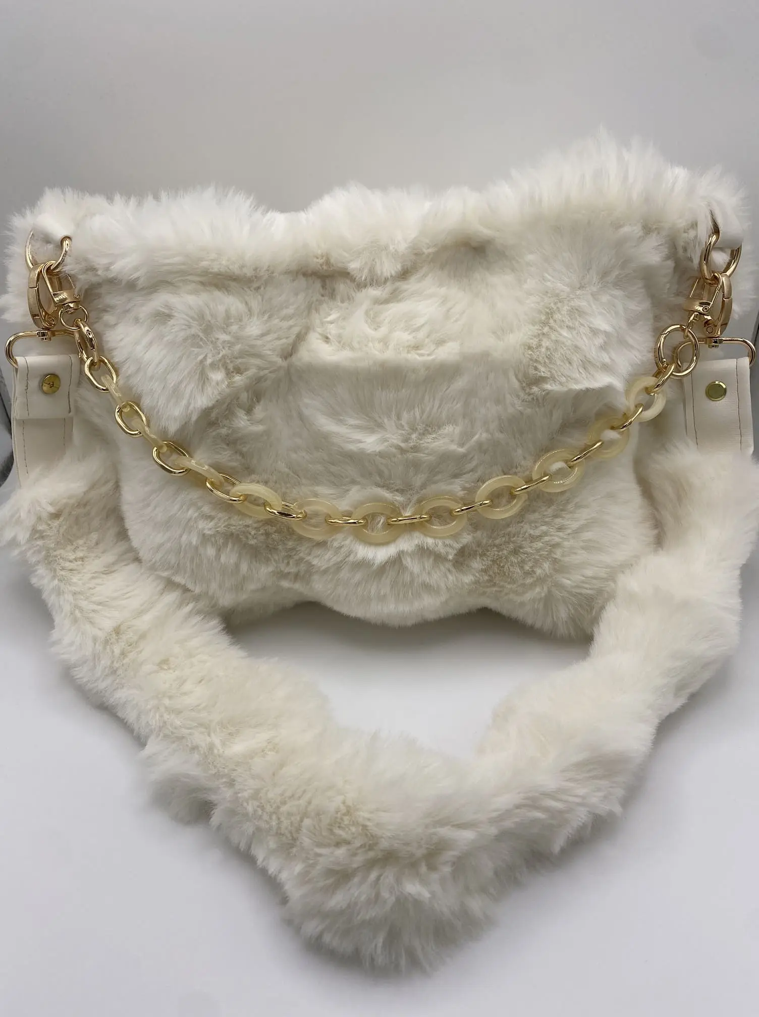 SAC FOURRURE CREME MODELE TRANQUILLE