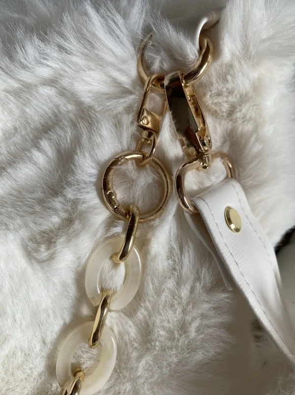 SAC FOURRURE CREME MODELE TRANQUILLE