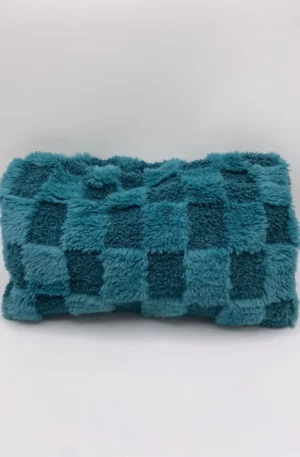 MODELE POCHON FOURRURE TURQUOISE