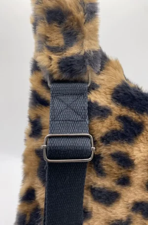 Banane fausse fourrure noire et marron