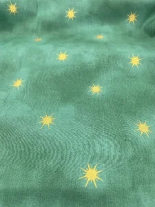 CRETONNE ECLAT OR TEXTURE VERT