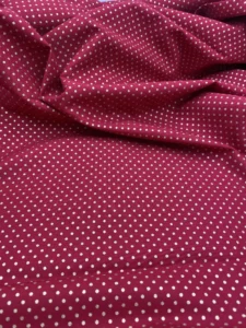 CRETONNE MINI POIS OR ROUGE