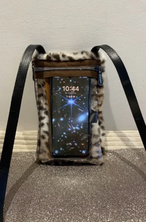 POCHETTE TELEPHONE PANTHERE DES NEIGES ANSE NOIRE