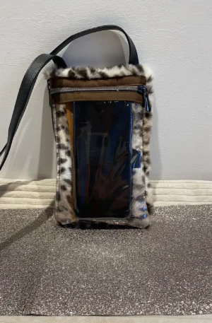 POCHETTE TELEPHONE PANTHERE DES NEIGES ANSE NOIRE