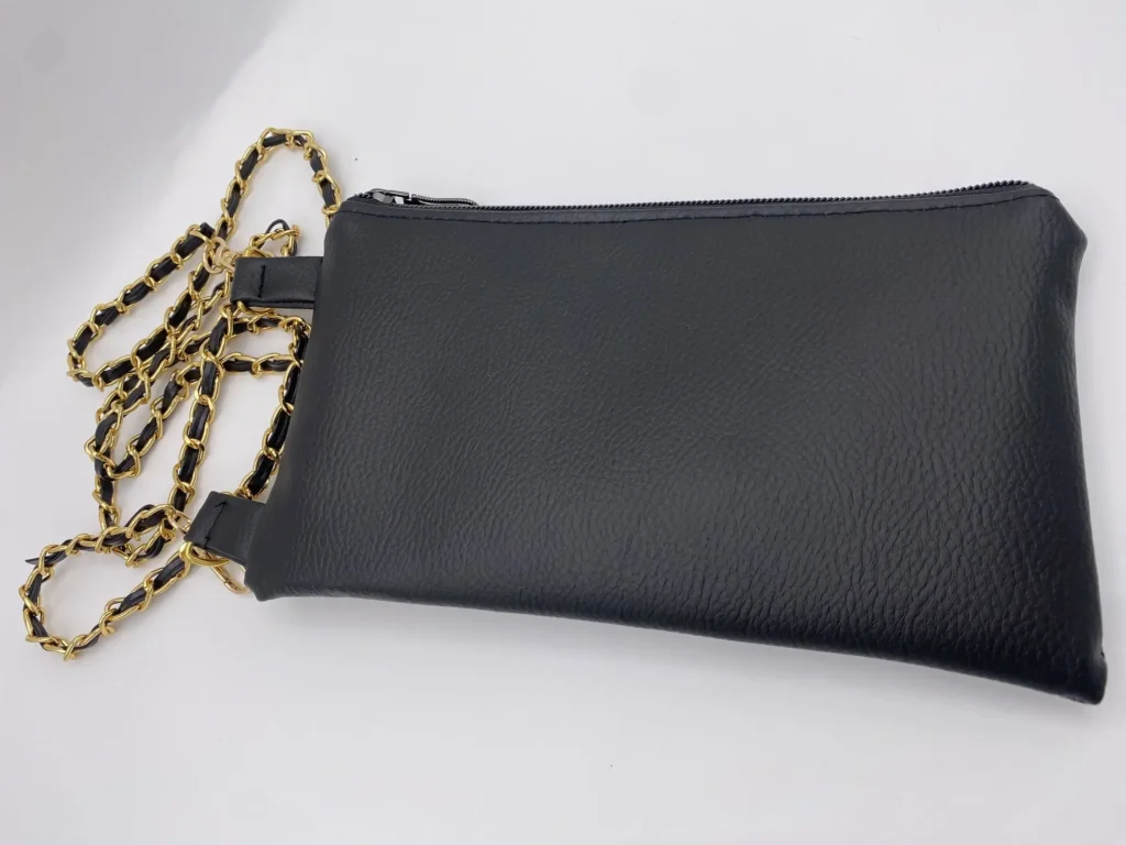 POCHETTE TELEPHONE SIMILI CUIR NOIR