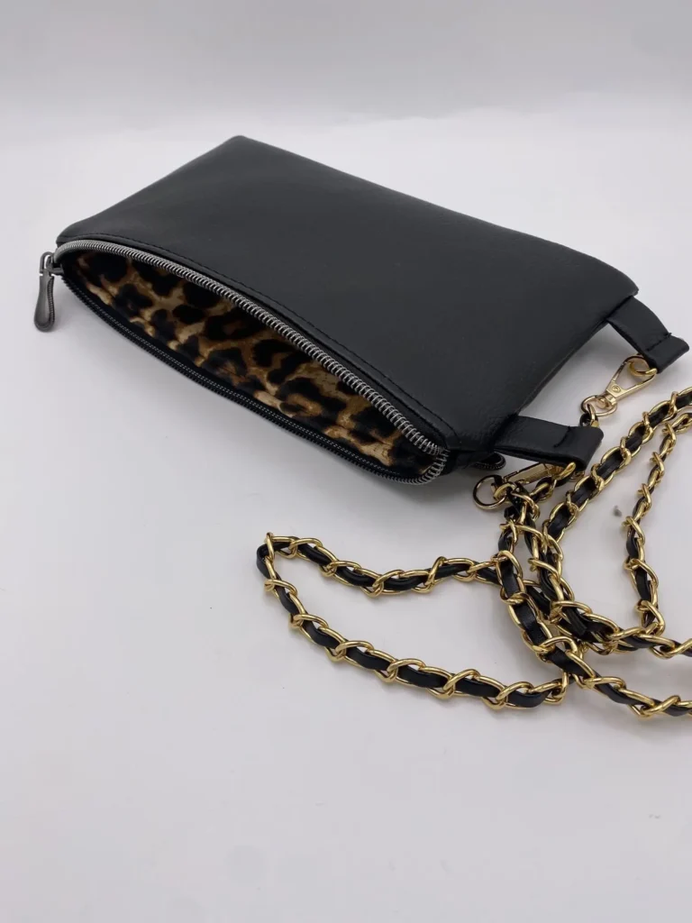 POCHETTE TELEPHONE SIMILI CUIR NOIR