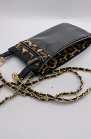 POCHETTE TELEPHONE SIMILI CUIR NOIR
