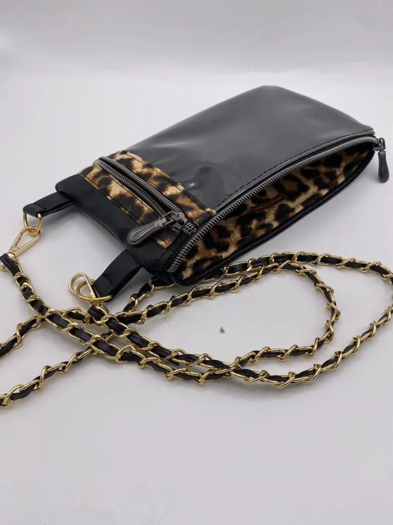 POCHETTE TELEPHONE SIMILI CUIR NOIR