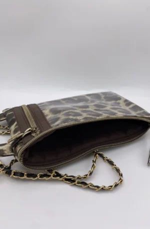 POCHETTE TELEPHONE SIMILI CUIR LEOPARD
