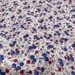 CRETONNE LES MINI FLEURS BLEUES