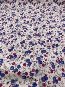 CRETONNE LES MINI FLEURS BLEUES