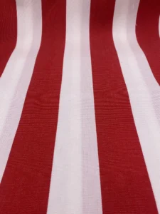TOILE RAYEE ROUGE ET BLANCHE