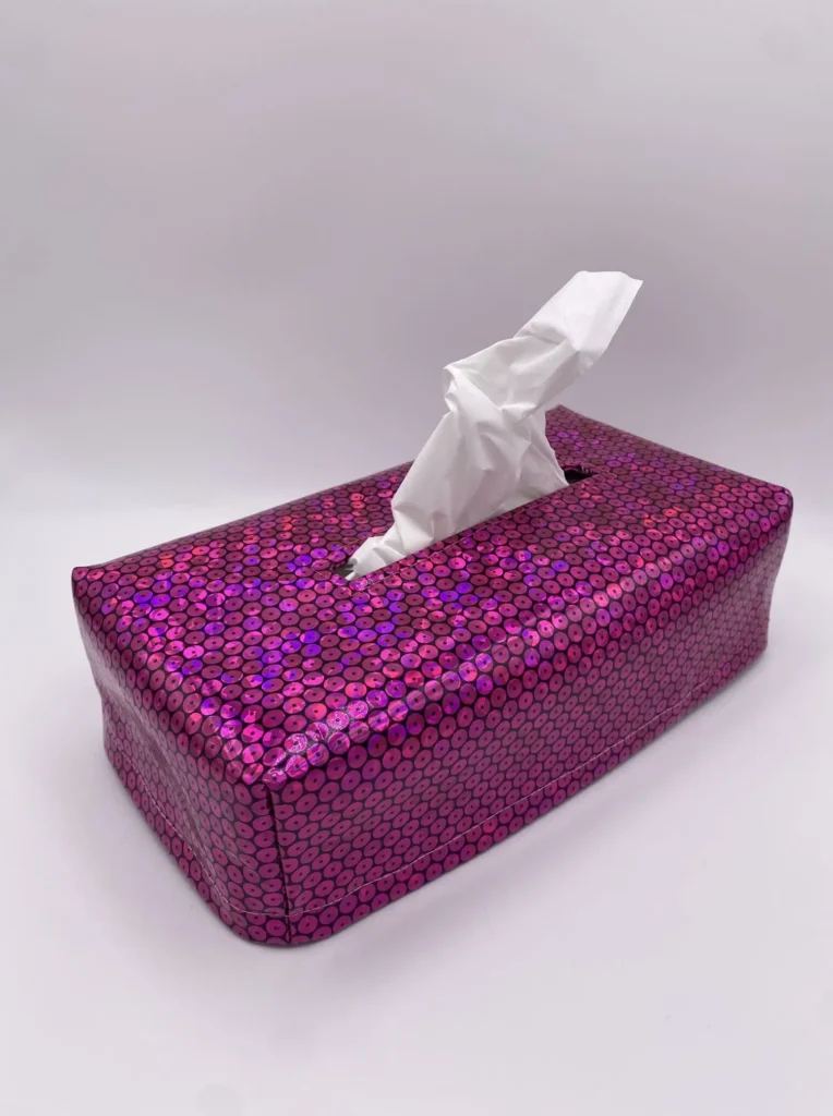 MOUCHOIRS paillete violet