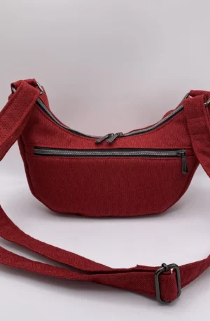SAC DEMI LUNE MIEL ROUGE