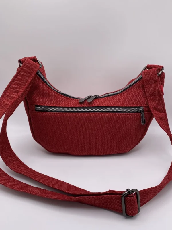 SAC DEMI LUNE MIEL ROUGE