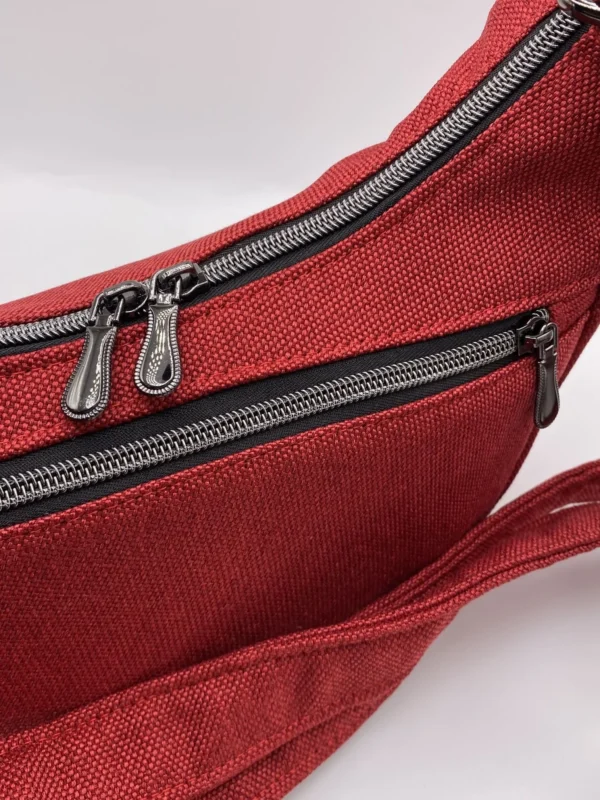 SAC DEMI LUNE MIEL ROUGE