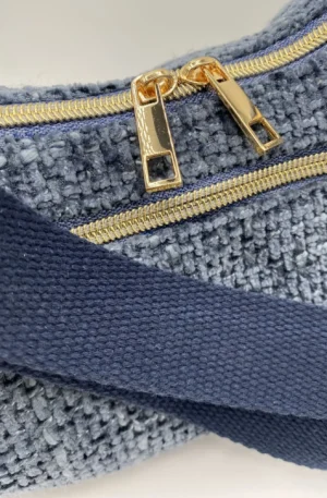 SAC DEMI LUNE CANNAGE ASPECT LAINEUX MARINE