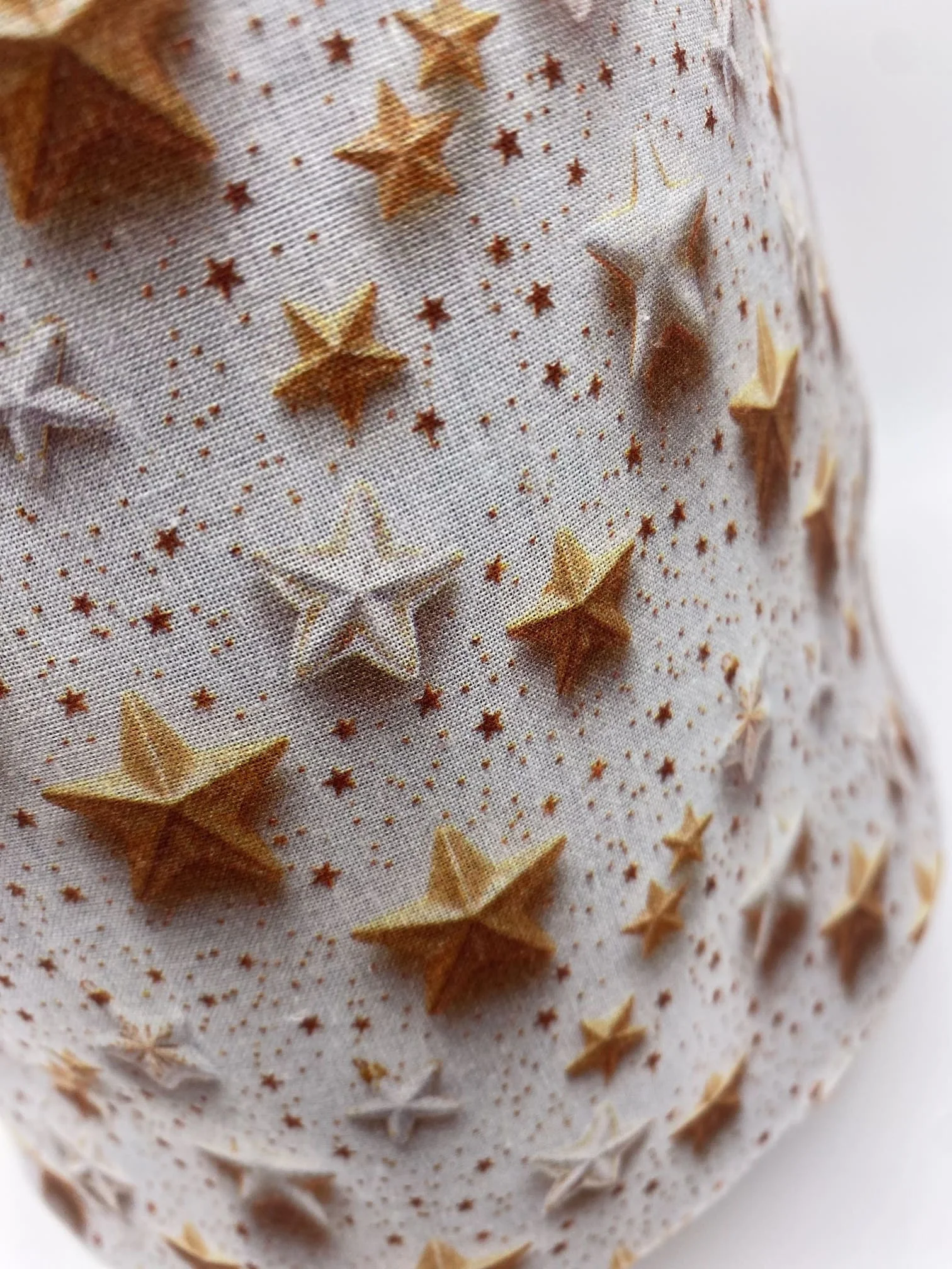 PANIERE TISSU AMEUBLEMENT JAUNE CRETONNE 3D JOIE ETOILE