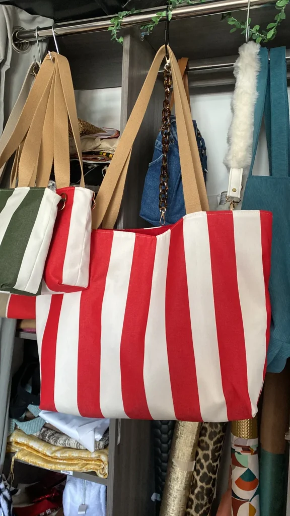 SAC SUNNY UNE POCHE RAYE ROUGE