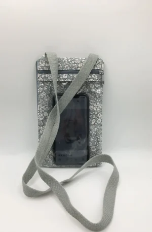 POCHETTE TELEPHONE gris bleu
