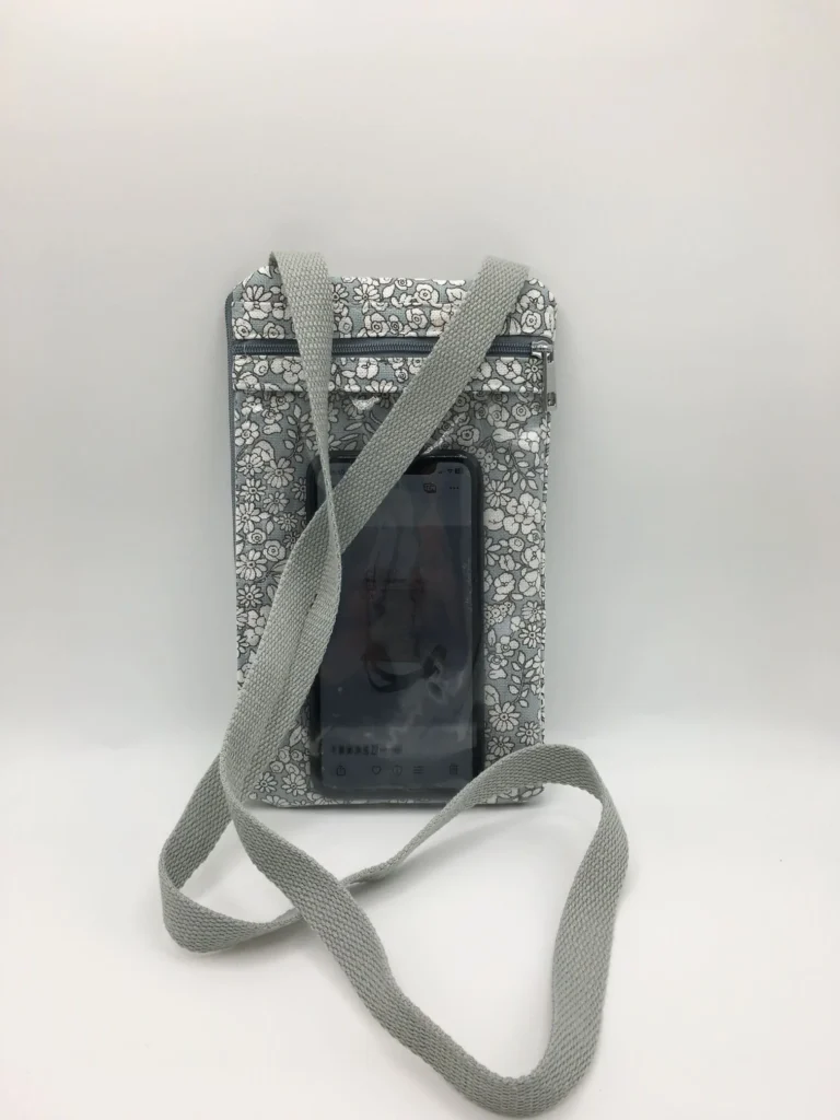 POCHETTE TELEPHONE gris bleu