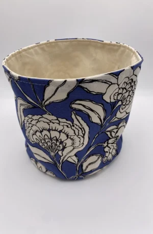 PANIERE FLEURS BLEU