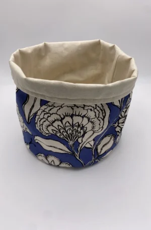 PANIERE FLEURS BLEU