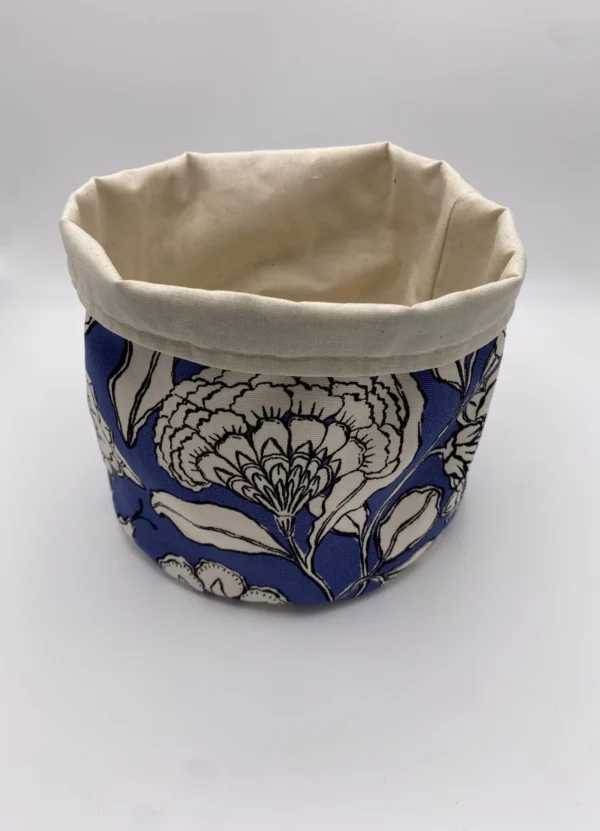 PANIERE FLEURS BLEU