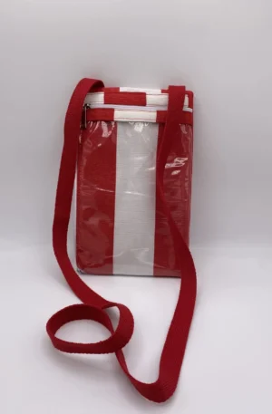 POCHETTE TEL RAYURE ROUGE DRALON