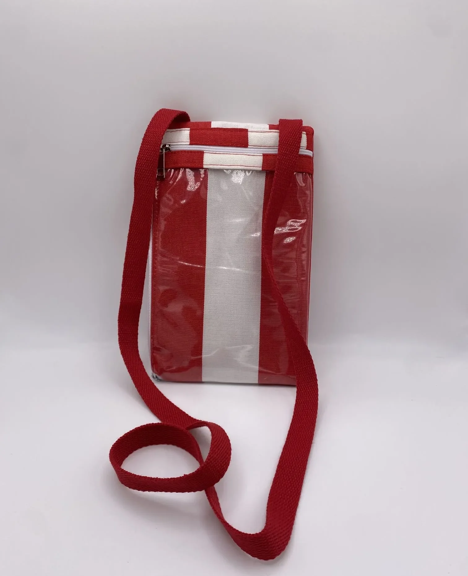 POCHETTE TEL RAYURE ROUGE DRALON