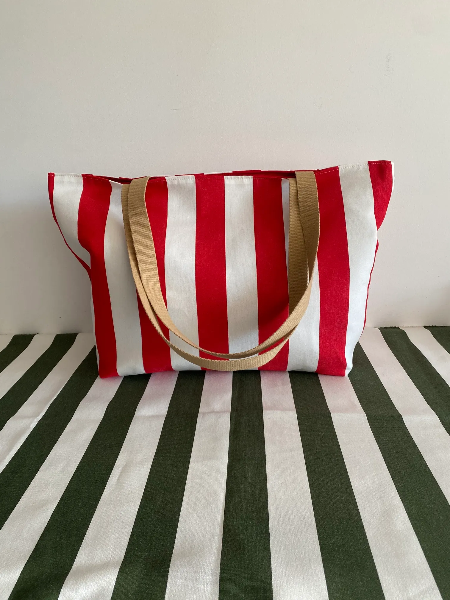 SAC SUNNY UNE POCHE RAYE ROUGE
