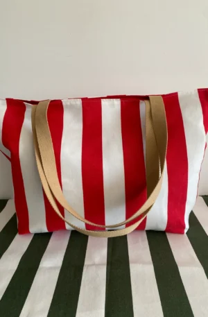 SAC SUNNY UNE POCHE RAYE ROUGE
