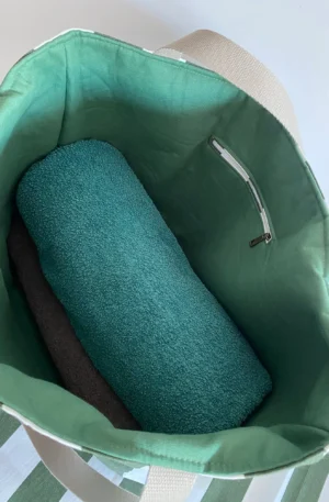 SAC SUNNY UNE POCHE RAYE VERT
