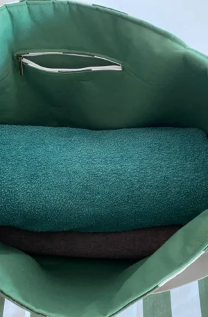 SAC SUNNY UNE POCHE RAYE VERT