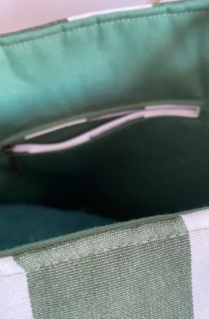 SAC SUNNY UNE POCHE RAYE VERT